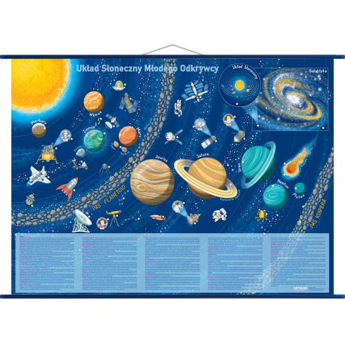 Układ Słoneczny Młodego Odkrywcy mapa ścienna dla dzieci, 100x70 cm, ArtGlob